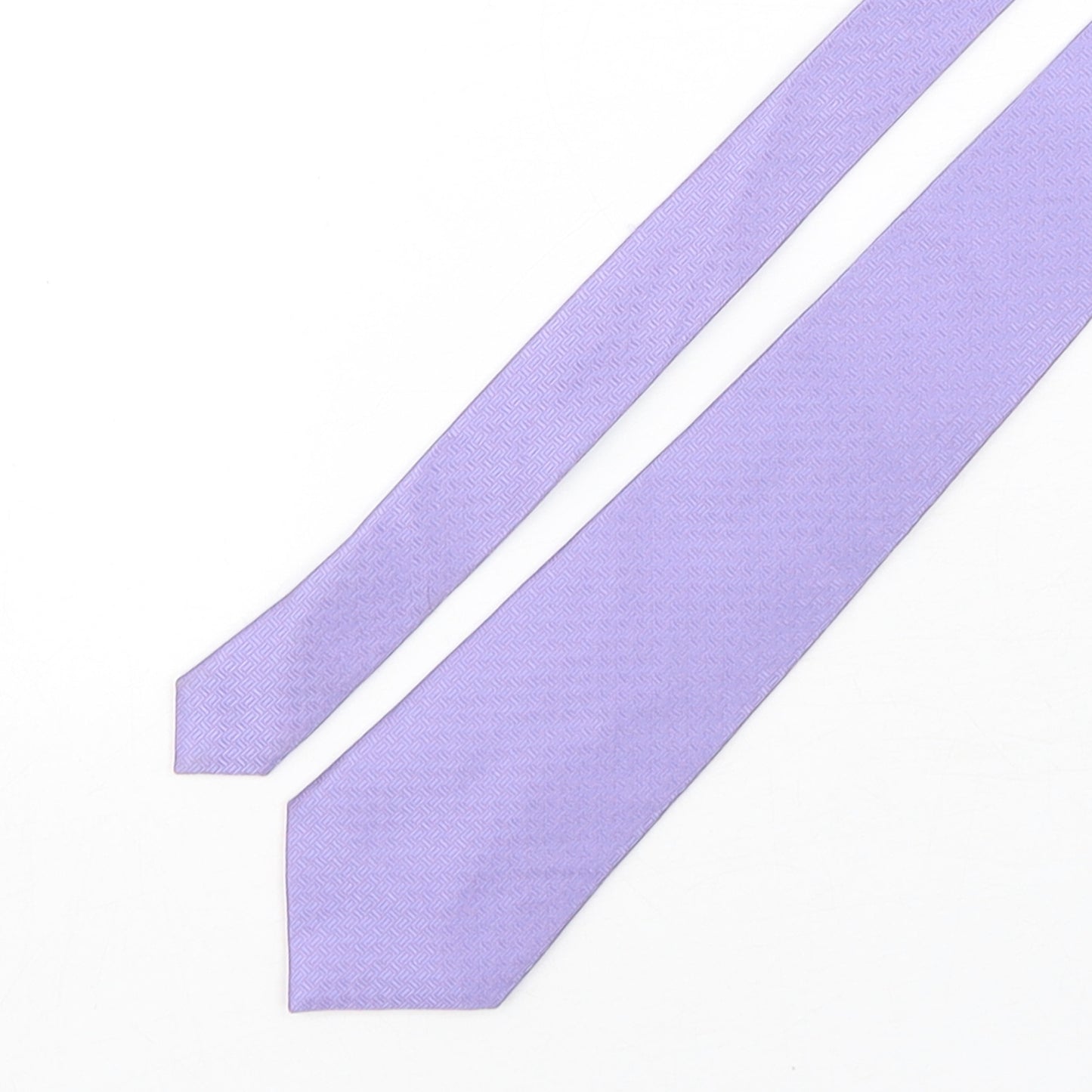 NEXT Mens Purple Geometric Silk Pointed Tie One Size