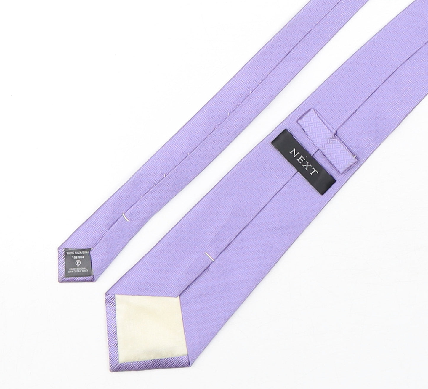 NEXT Mens Purple Geometric Silk Pointed Tie One Size