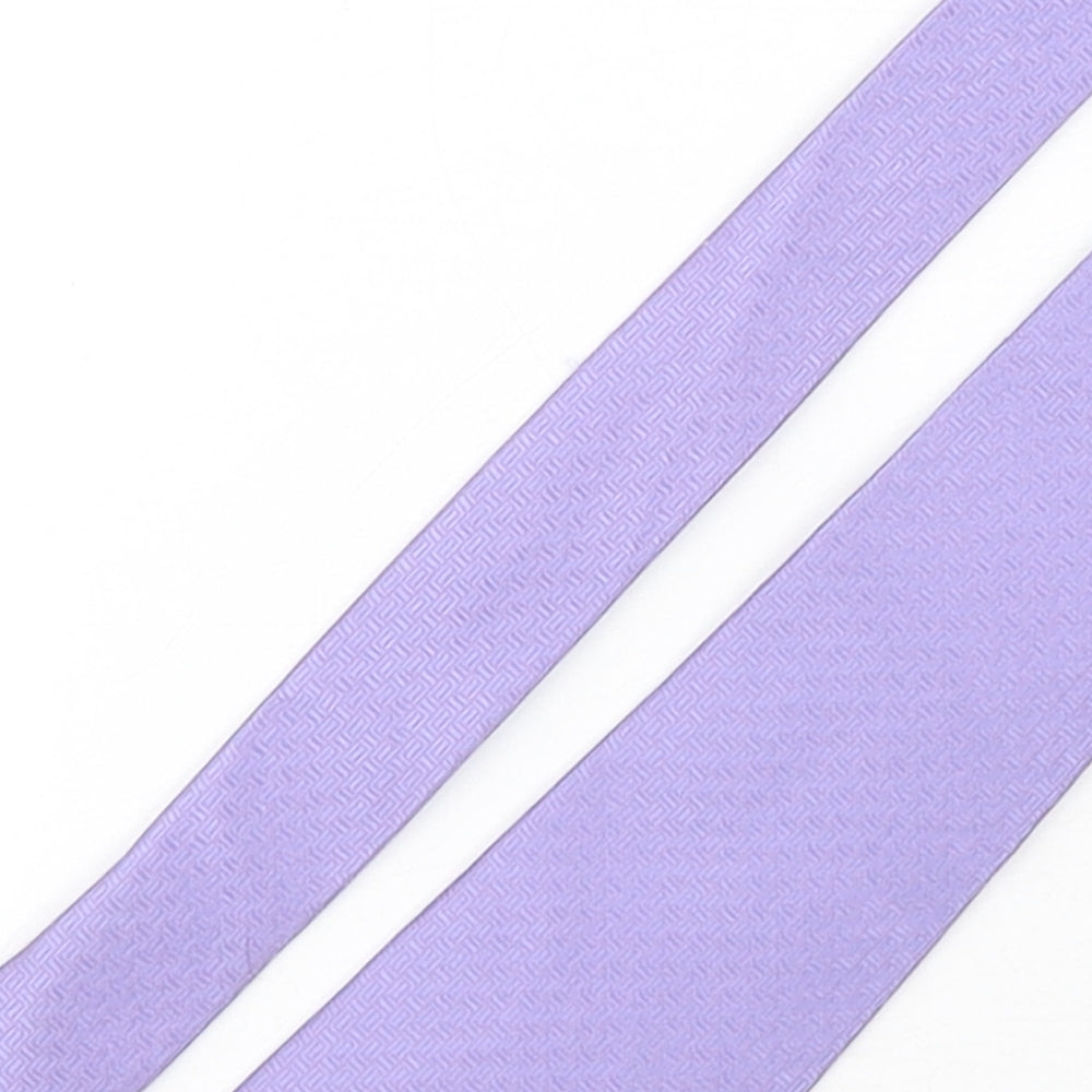 NEXT Mens Purple Geometric Silk Pointed Tie One Size