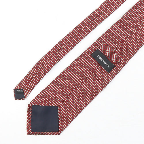 Laine Taylor Mens Multicoloured Geometric Silk Pointed Tie One Size