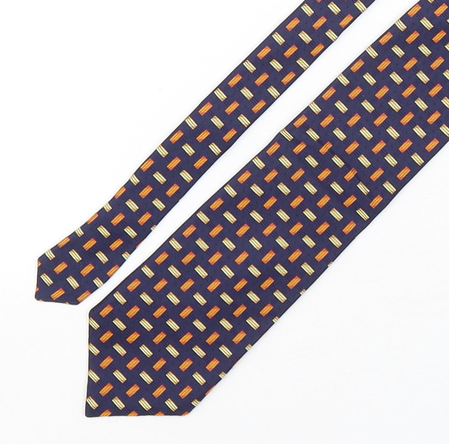 Marks and Spencer Mens Multicoloured Geometric Silk Pointed Tie One Size