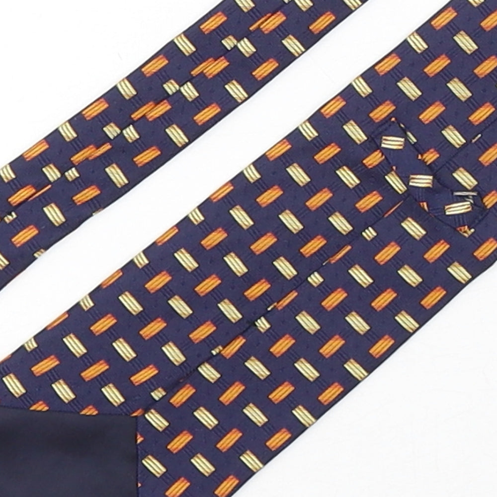 Marks and Spencer Mens Multicoloured Geometric Silk Pointed Tie One Size