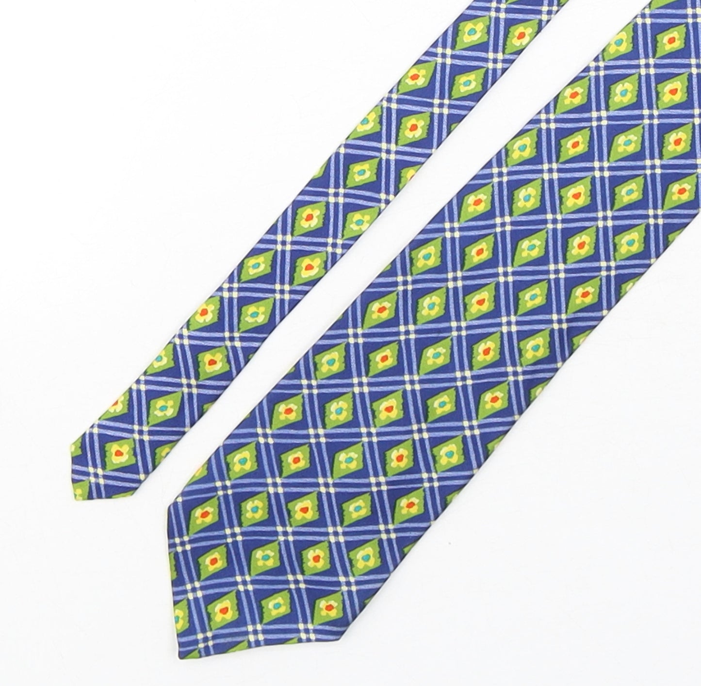 Pierre cardin  Mens Multicoloured Plaids & Checks Silk Pointed Tie One Size