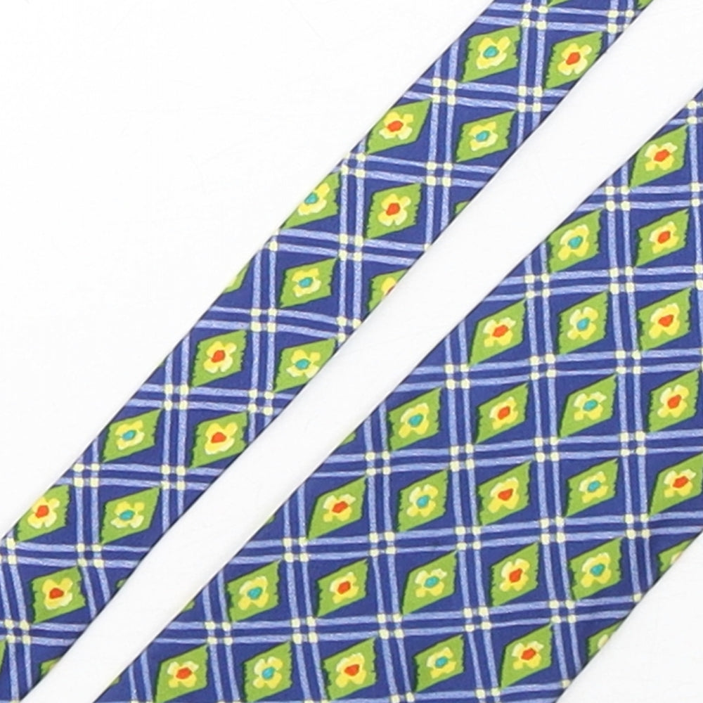 Pierre cardin  Mens Multicoloured Plaids & Checks Silk Pointed Tie One Size
