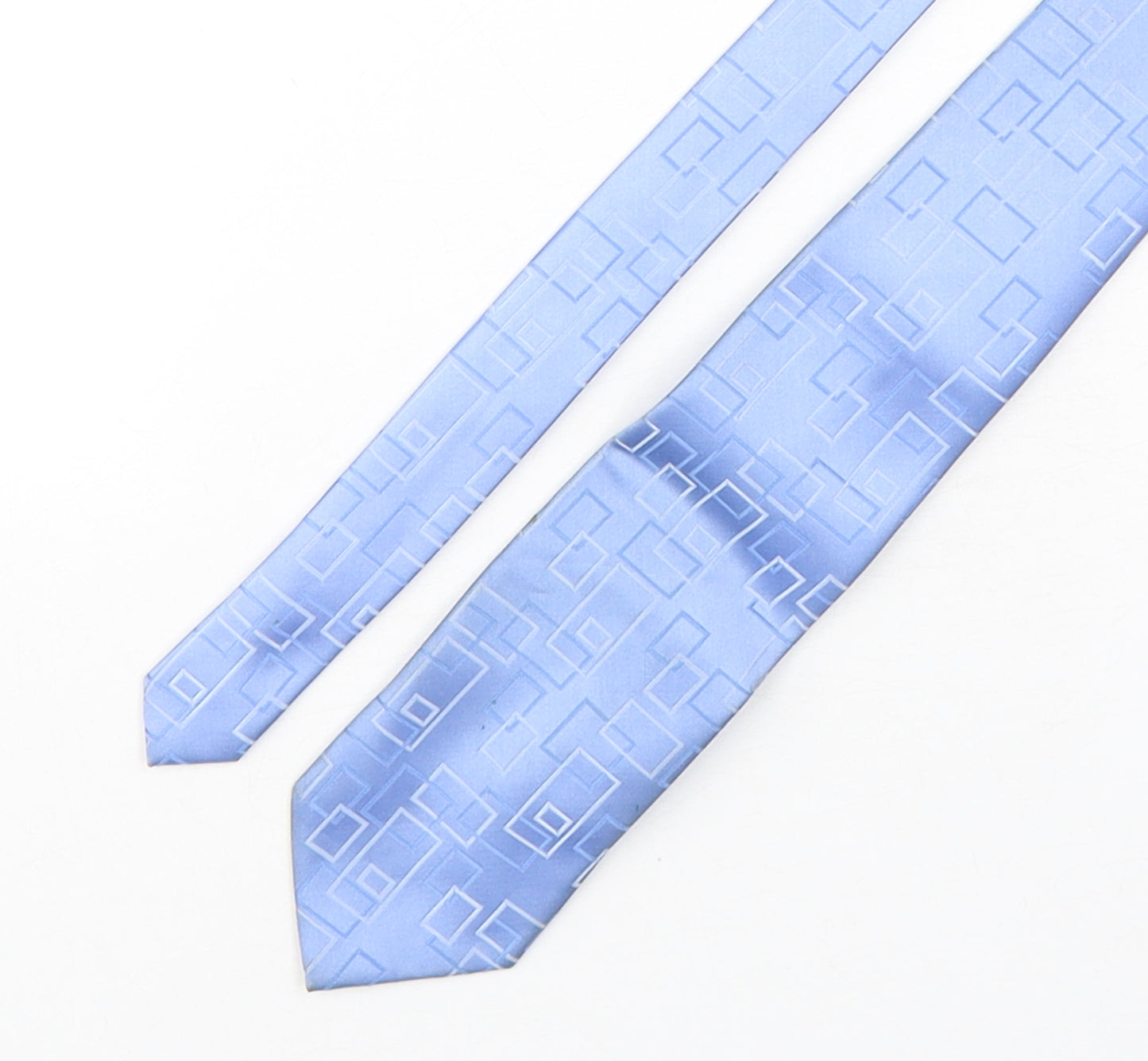 NEXT Mens Blue Geometric Polyester Pointed Tie One Size