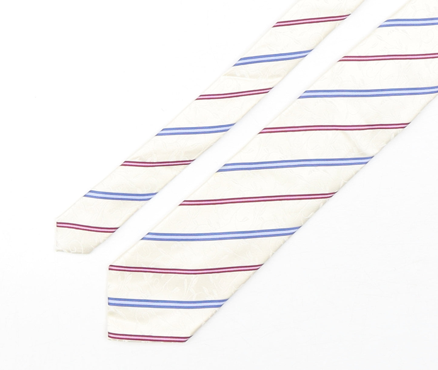 Thomas Nash  Mens Multicoloured Striped Silk Pointed Tie One Size