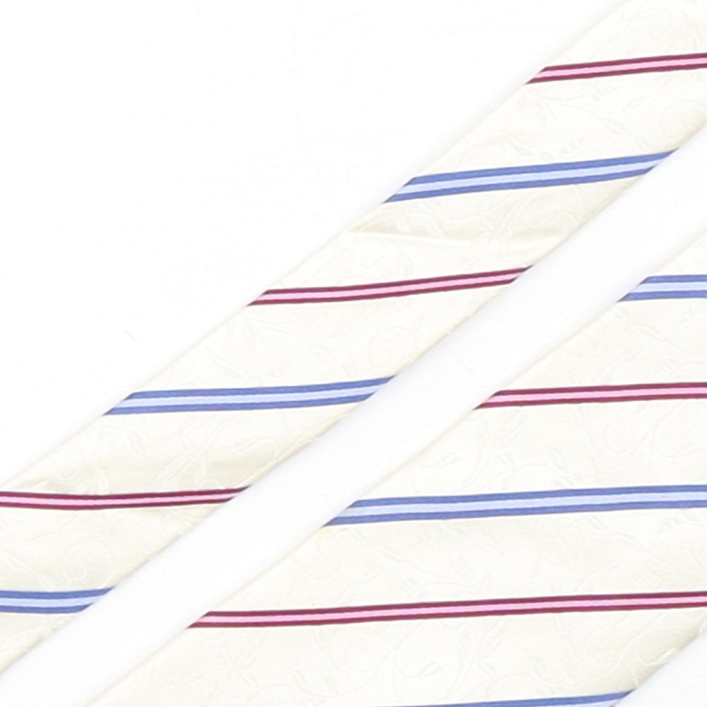 Thomas Nash  Mens Multicoloured Striped Silk Pointed Tie One Size