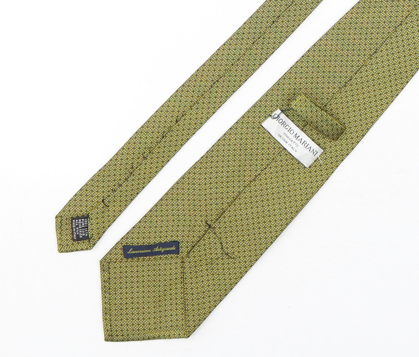 Giorgio Mariani Mens Multicoloured Geometric Silk Pointed Tie One Size
