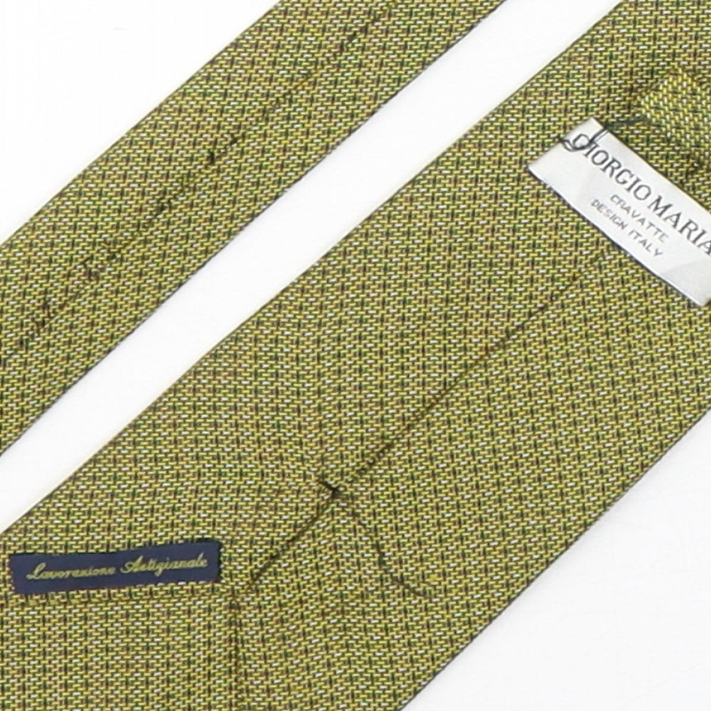 Giorgio Mariani Mens Multicoloured Geometric Silk Pointed Tie One Size