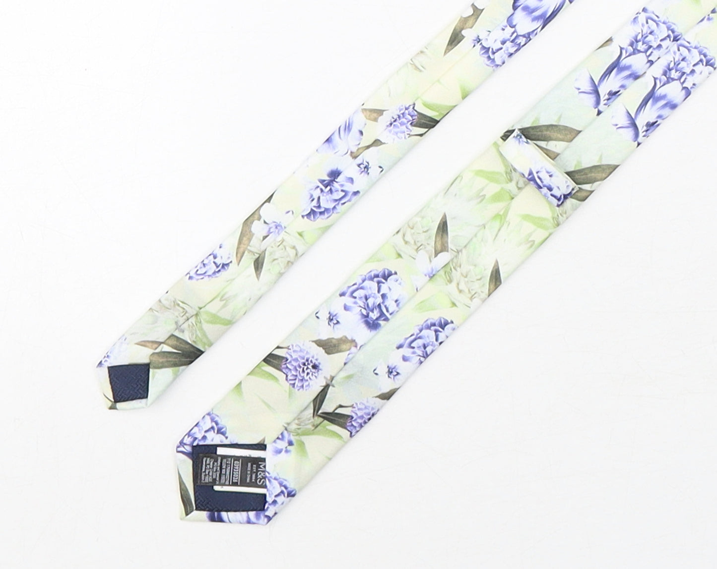 Marks and Spencer Mens Multicoloured Floral Polyester Pointed Tie One Size