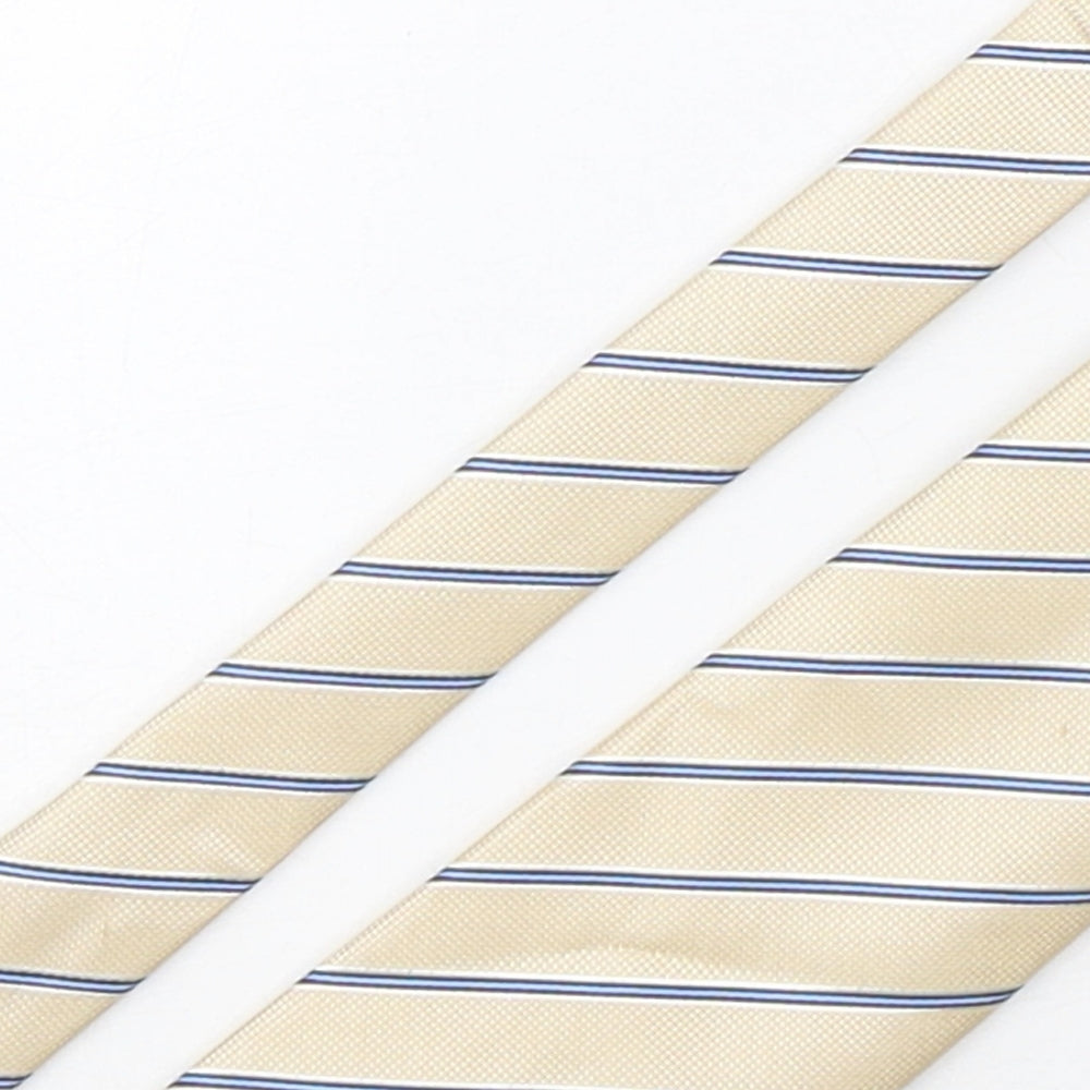 Marks and Spencer Mens Multicoloured Striped Polyester Pointed Tie One Size