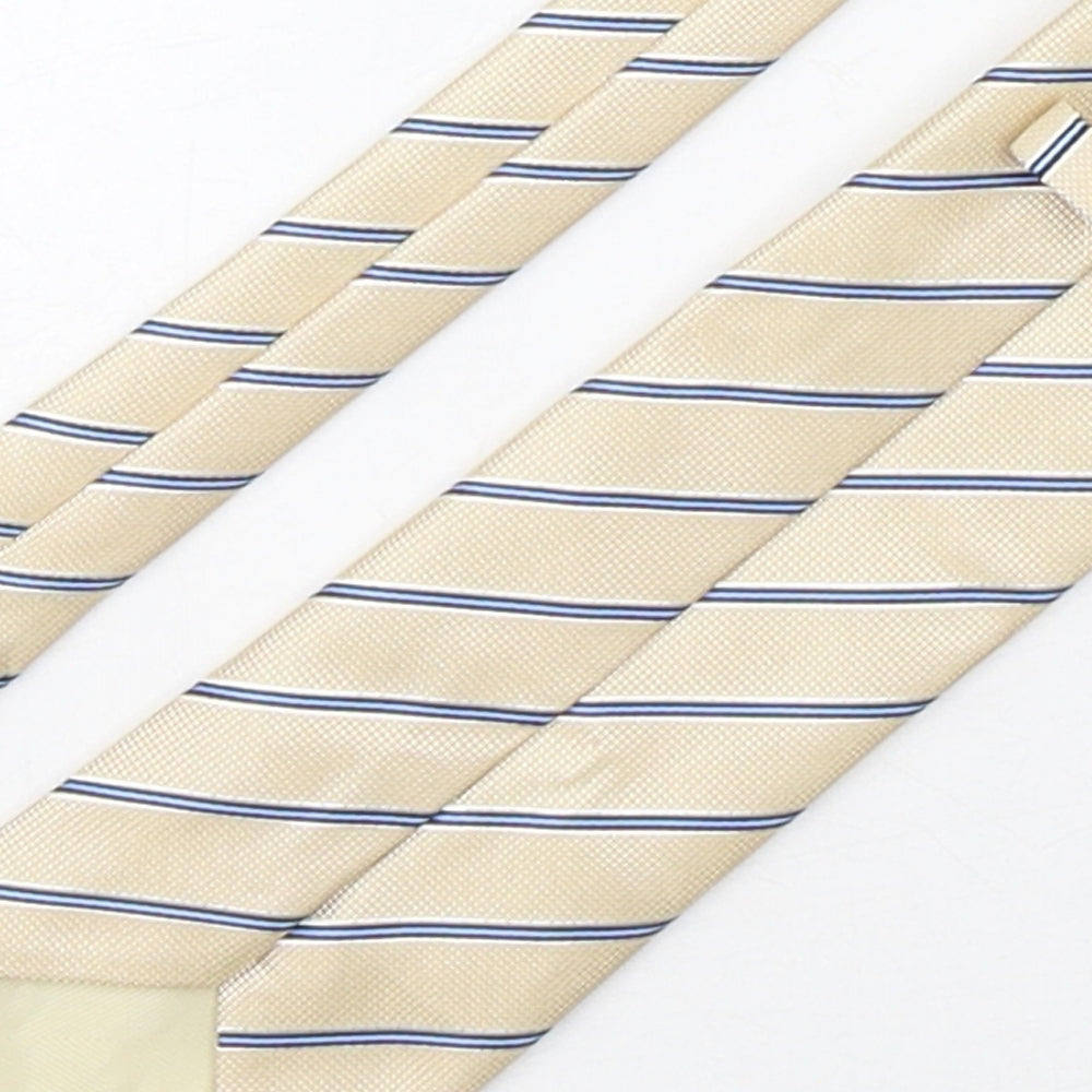 Marks and Spencer Mens Multicoloured Striped Polyester Pointed Tie One Size