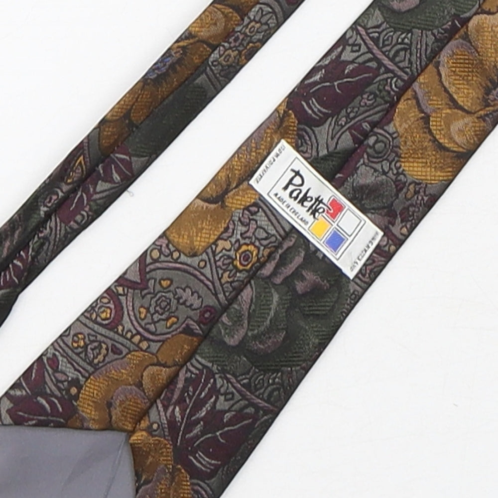Palette Mens Multicoloured Floral Polyester Pointed Tie One Size