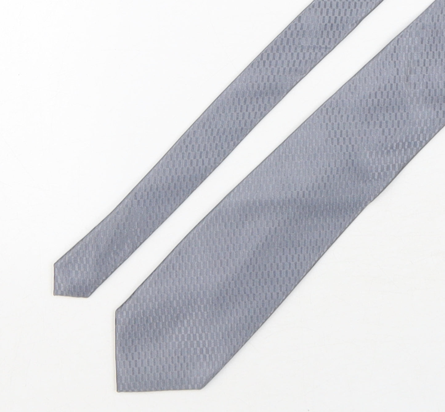 Ted Baker Mens Grey Geometric Silk Pointed Tie One Size