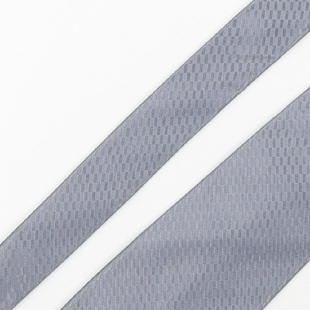 Ted Baker Mens Grey Geometric Silk Pointed Tie One Size