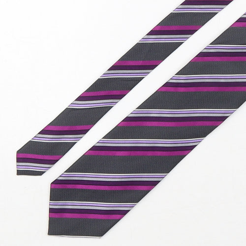 NEXT Mens Multicoloured Striped Silk Pointed Tie One Size