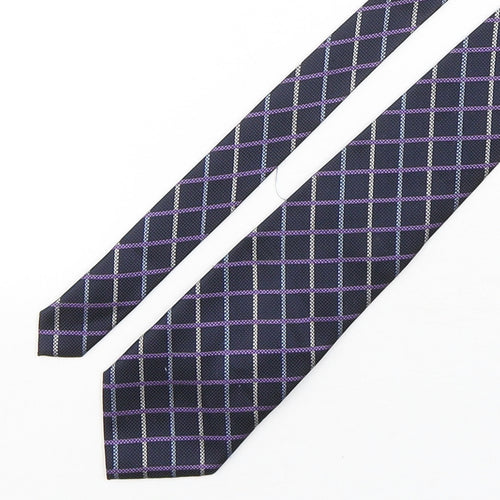 BHS Mens Multicoloured Plaids & Checks Polyester Pointed Tie One Size
