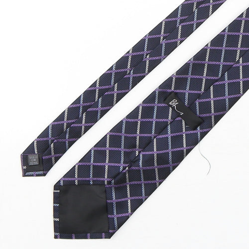 BHS Mens Multicoloured Plaids & Checks Polyester Pointed Tie One Size
