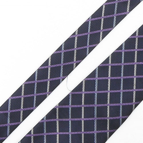 BHS Mens Multicoloured Plaids & Checks Polyester Pointed Tie One Size