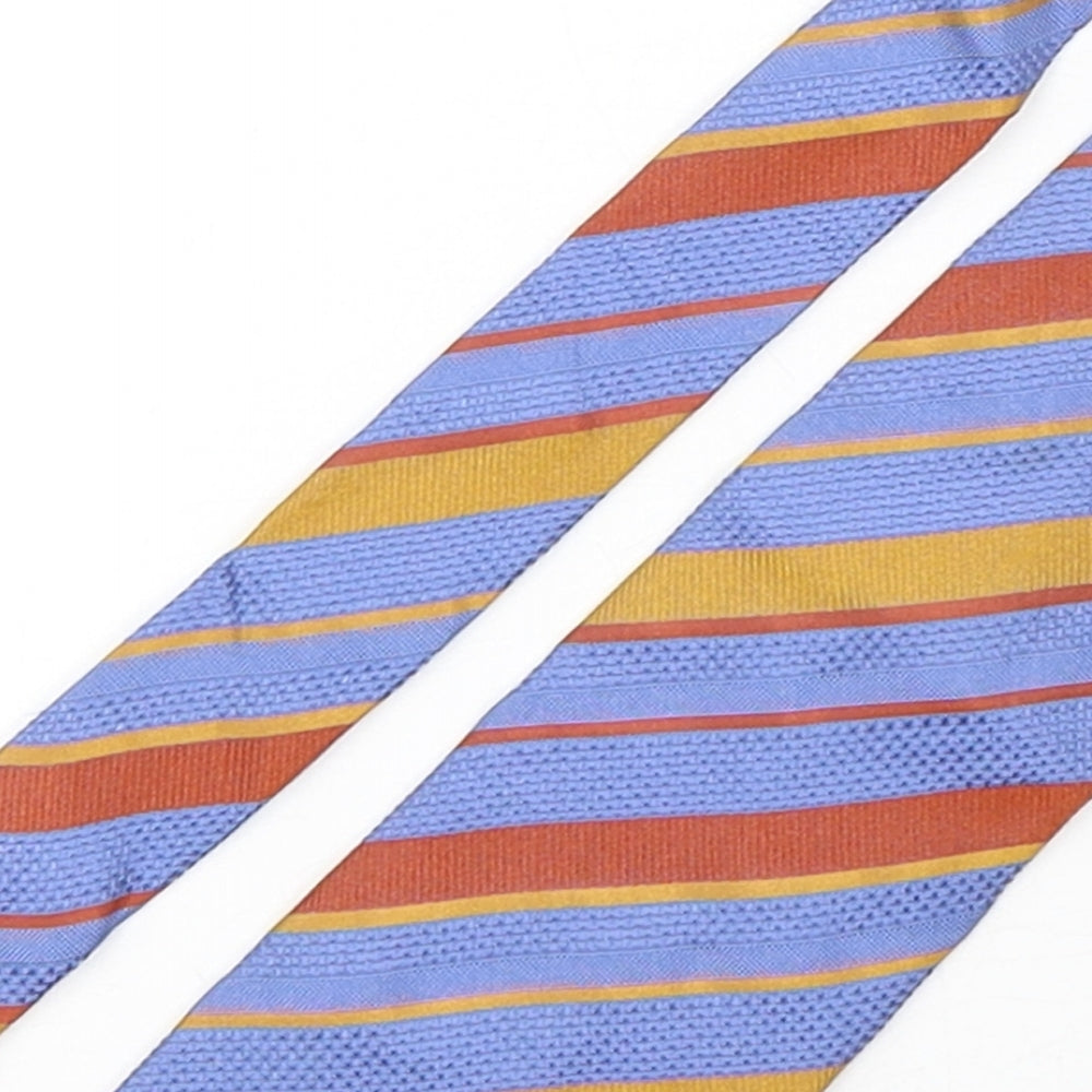 Daniel Hechter Mens Multicoloured Striped Silk Pointed Tie One Size