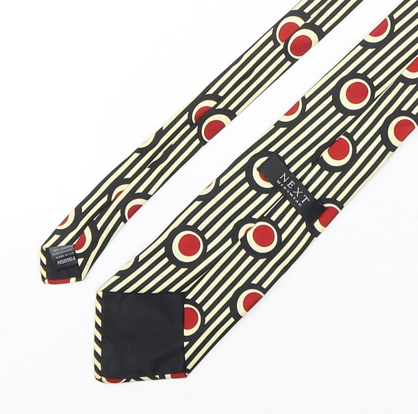 NEXT Mens Multicoloured Striped Silk Pointed Tie One Size