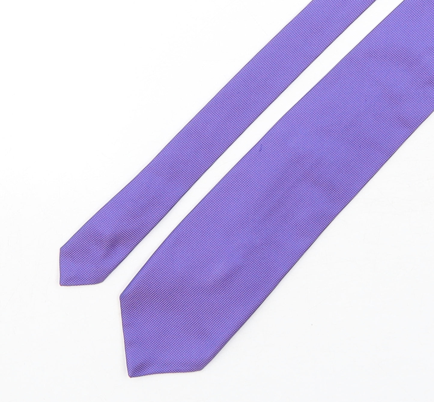 Marks and Spencer Mens Purple Geometric Polyester Pointed Tie One Size