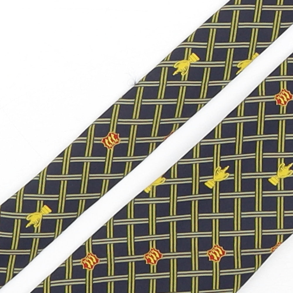 Cavendish Silks Mens Multicoloured Plaids & Checks Polyester Pointed Tie One Size