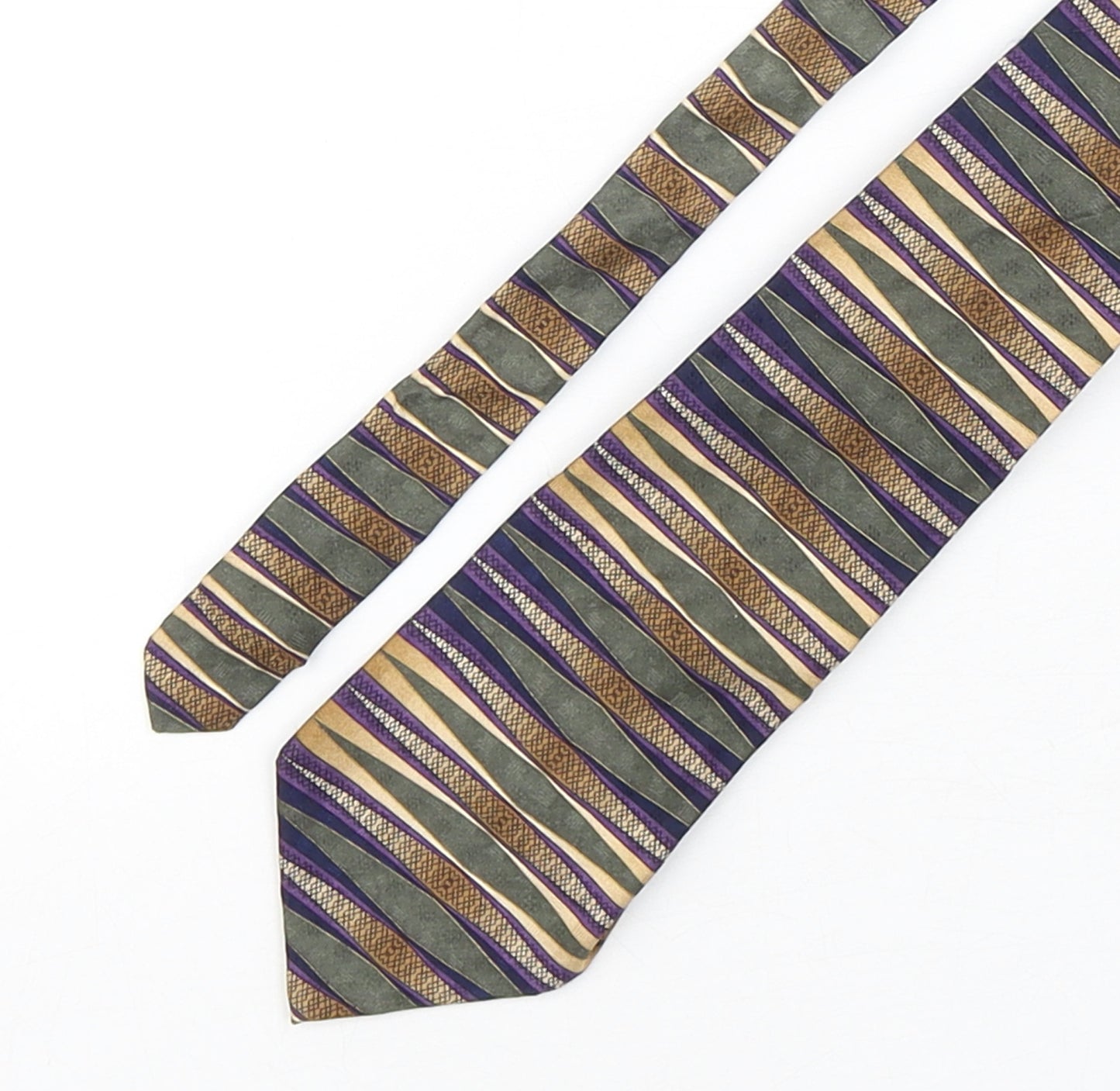 Bosa Mens Multicoloured Striped Silk Pointed Tie One Size