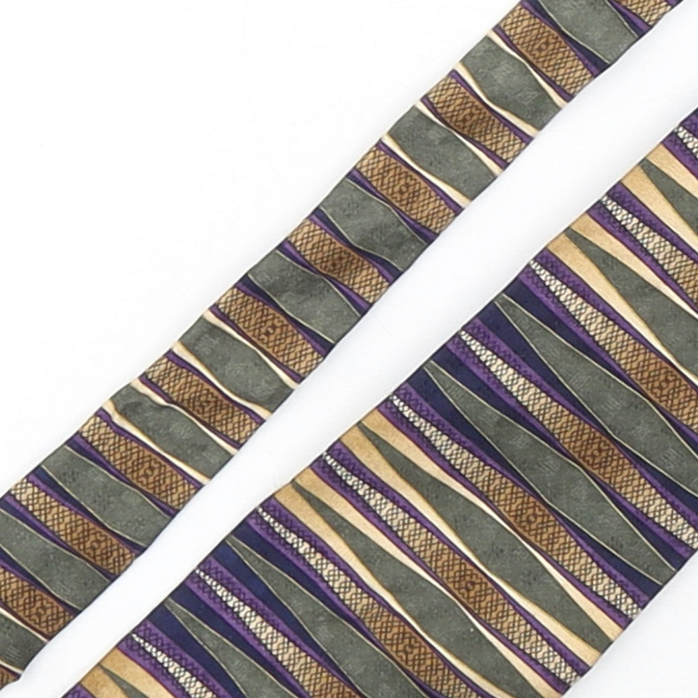 Bosa Mens Multicoloured Striped Silk Pointed Tie One Size