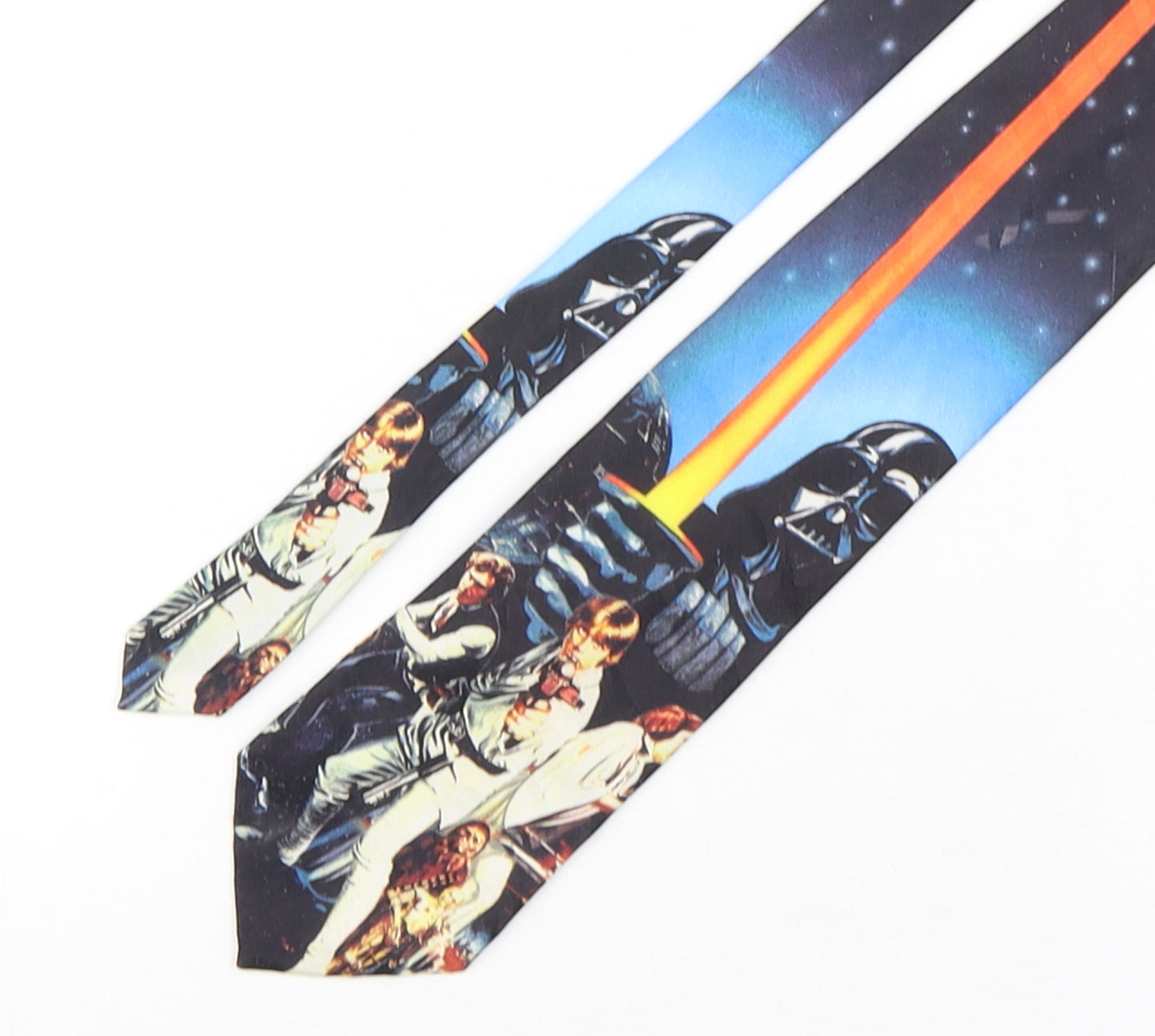 Ralph Marlin  Mens Multicoloured Geometric Polyester Pointed Tie One Size - Star Wars