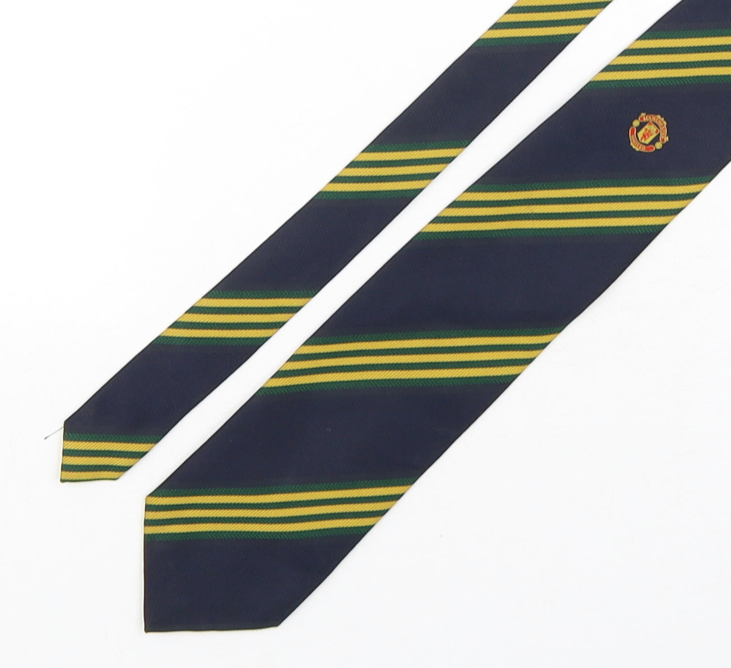 Manchester United Mens Multicoloured Striped Polyester Pointed Tie One Size
