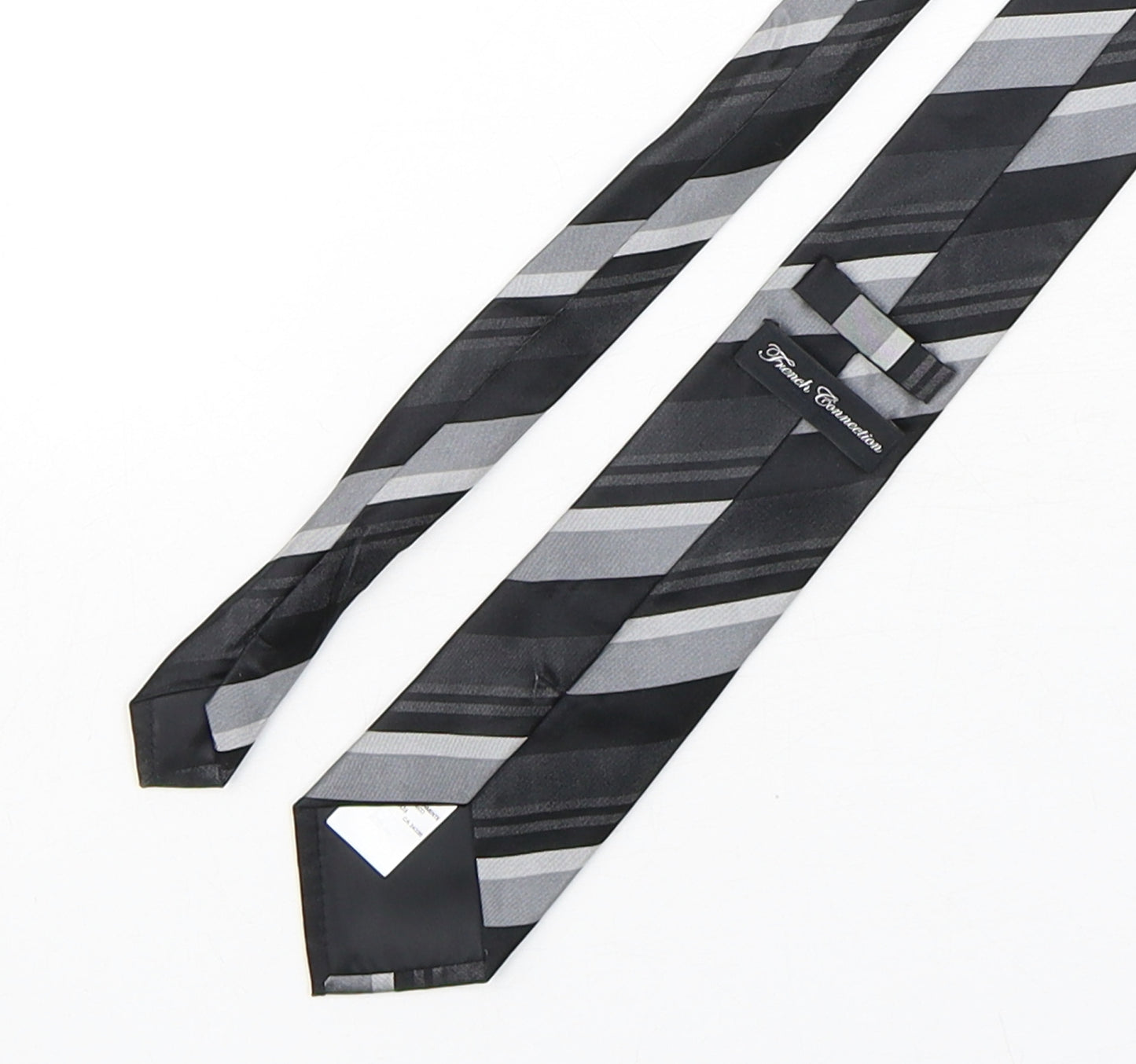 French Connection  Mens Multicoloured Striped Silk Pointed Tie One Size