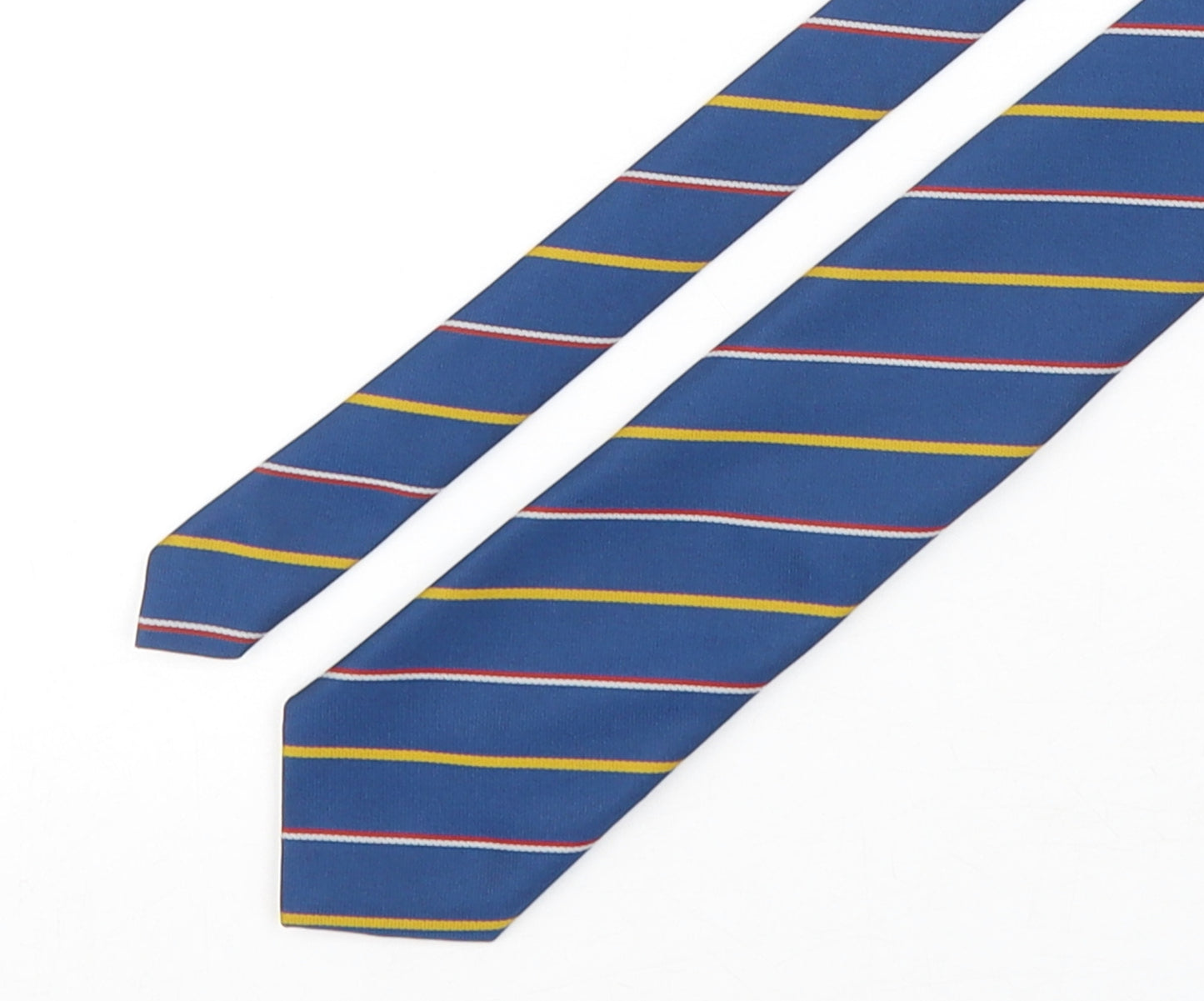 National Service Mens Multicoloured Striped Polyester Pointed Tie One Size