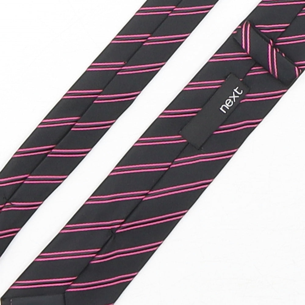 NEXT Mens Multicoloured Striped Polyester Pointed Tie One Size