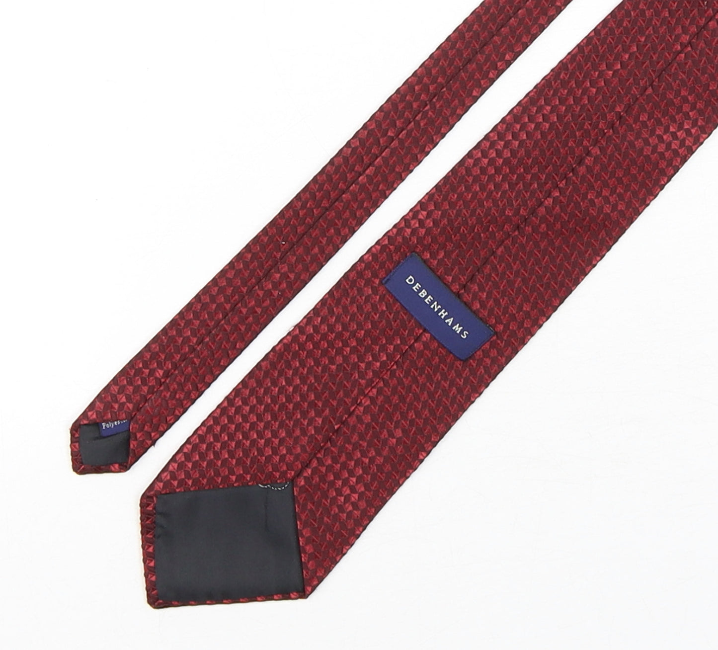 Debenhams Mens Red Geometric Polyester Pointed Tie One Size