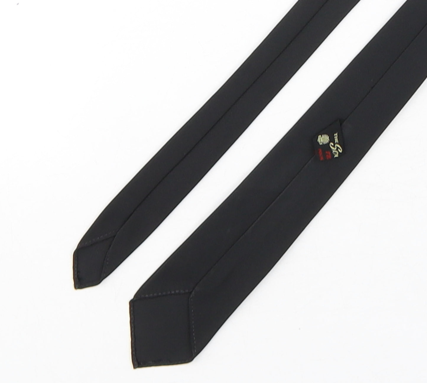 The Society Mens Black  Polyester Pointed Tie One Size