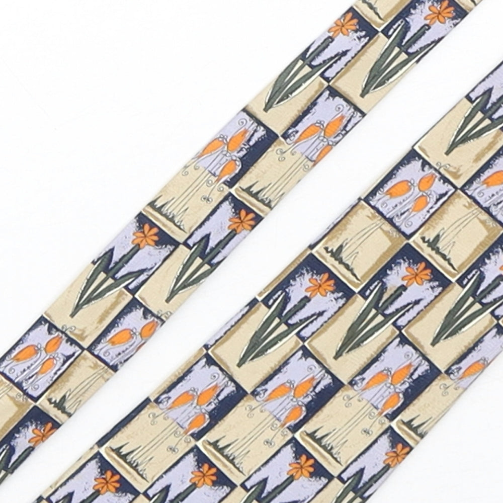 Renaissance Mens Multicoloured Plaids & Checks Polyester Pointed Tie One Size