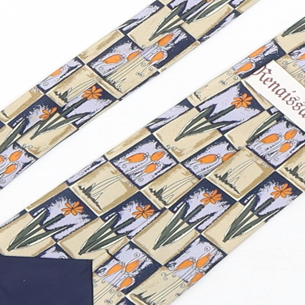 Renaissance Mens Multicoloured Plaids & Checks Polyester Pointed Tie One Size