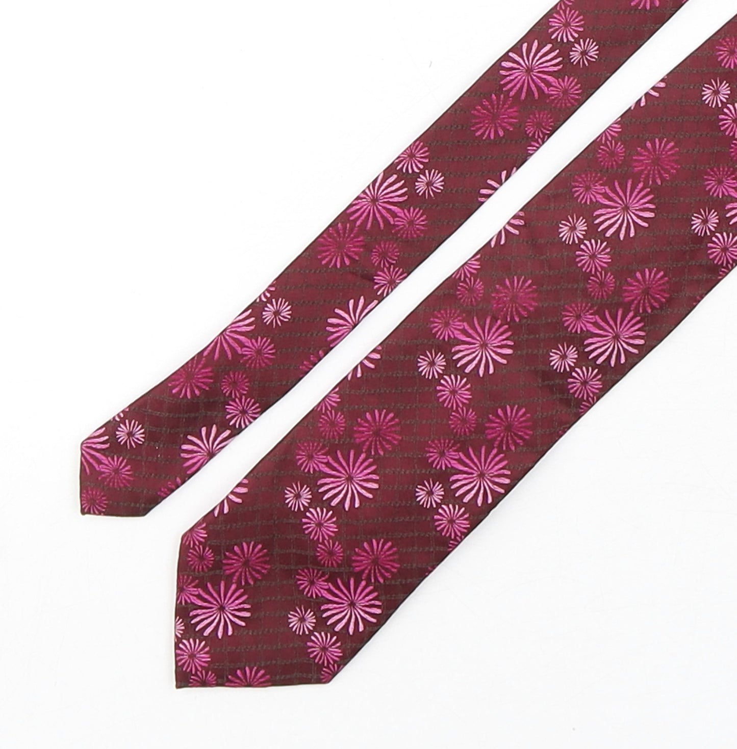 Tie Rack  Mens Purple Floral Silk Pointed Tie One Size