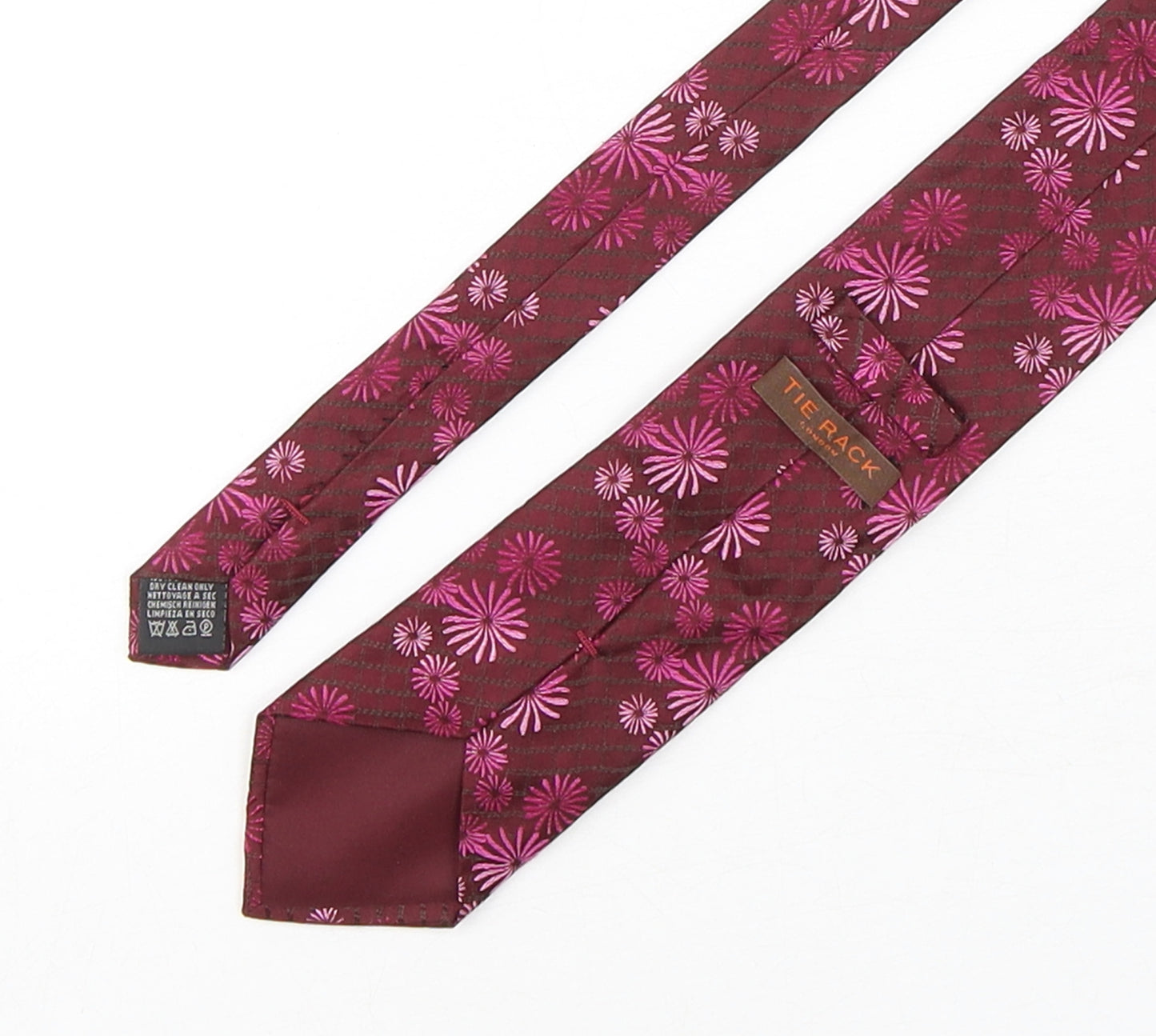 Tie Rack  Mens Purple Floral Silk Pointed Tie One Size