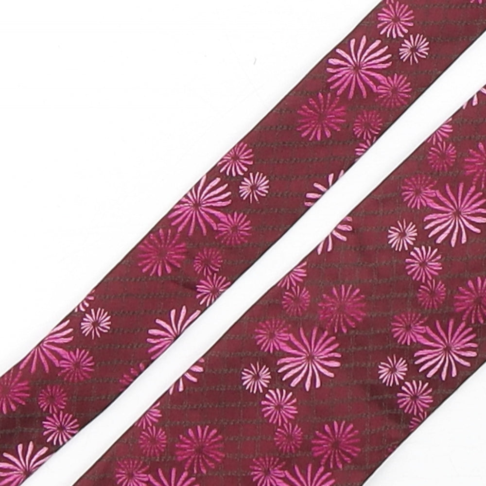 Tie Rack  Mens Purple Floral Silk Pointed Tie One Size