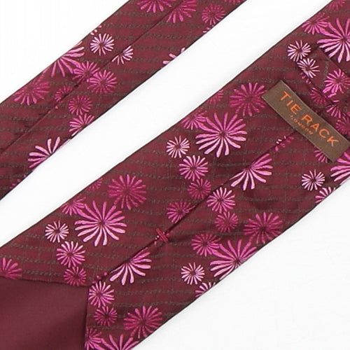 Tie Rack  Mens Purple Floral Silk Pointed Tie One Size