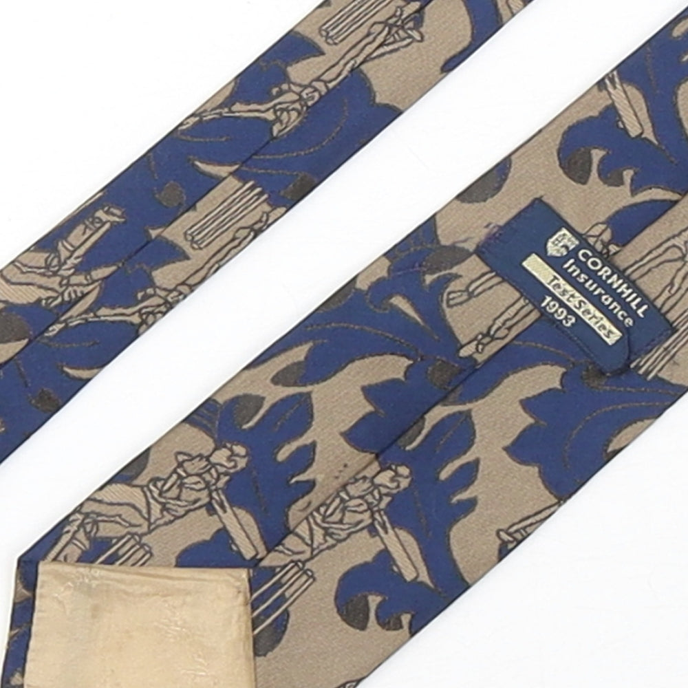 Cornhill Mens Multicoloured Geometric Polyester Pointed Tie One Size - Cricket