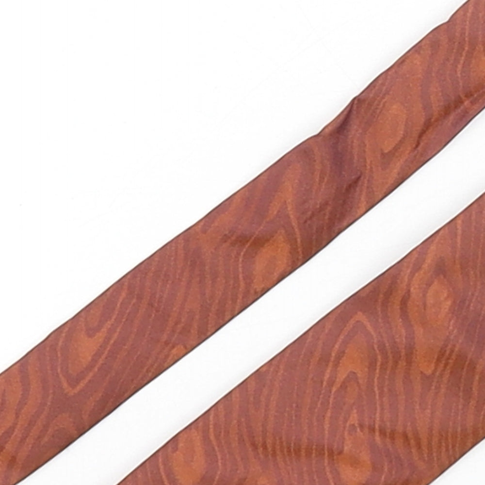 Autograph Mens Bronze Geometric Silk Pointed Tie One Size