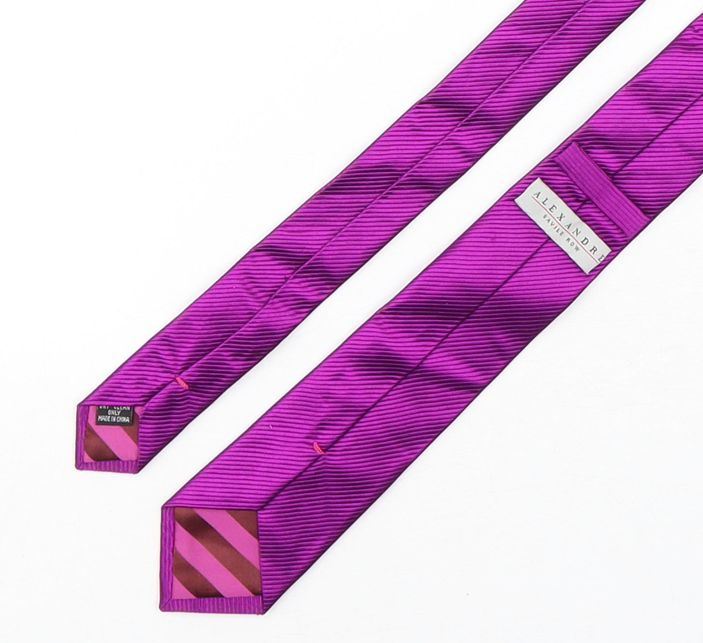 Alexandre Mens Purple  Silk Pointed Tie One Size