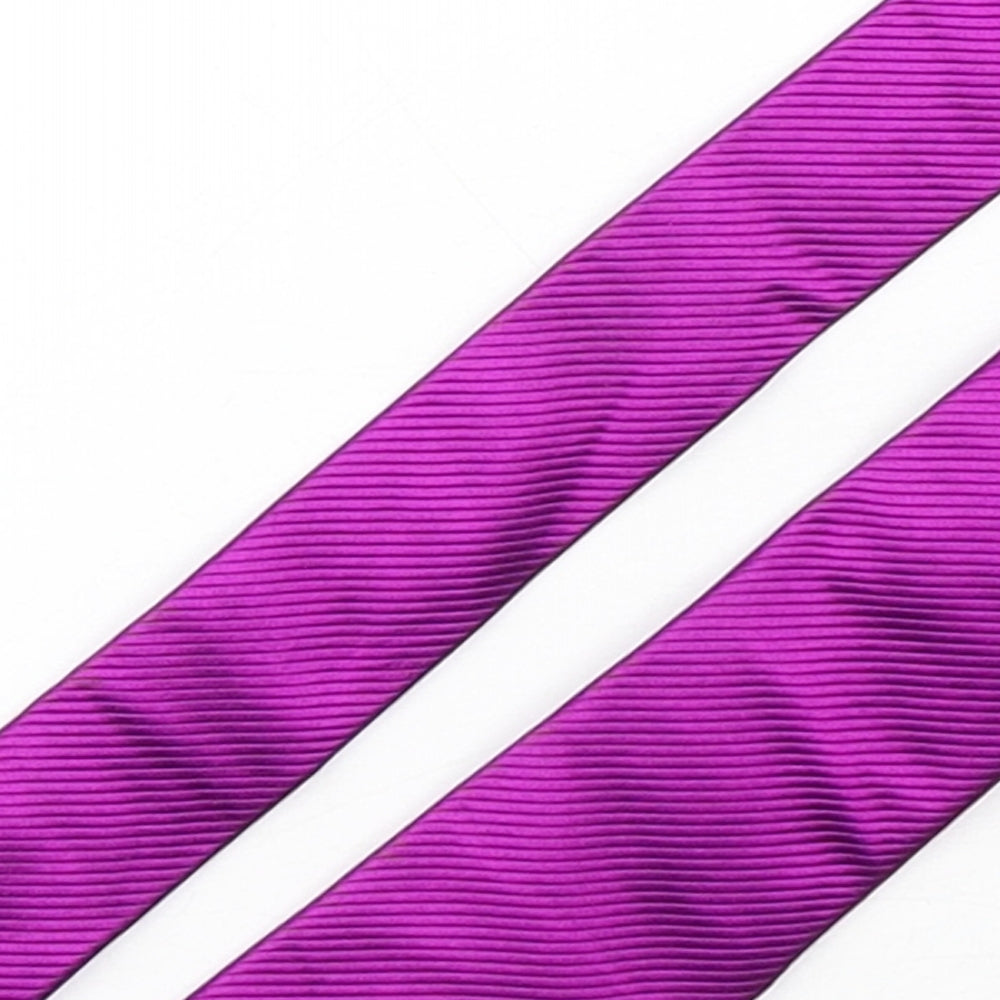 Alexandre Mens Purple  Silk Pointed Tie One Size