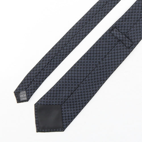 Marks and Spencer Mens Multicoloured Plaids & Checks Silk Pointed Tie One Size