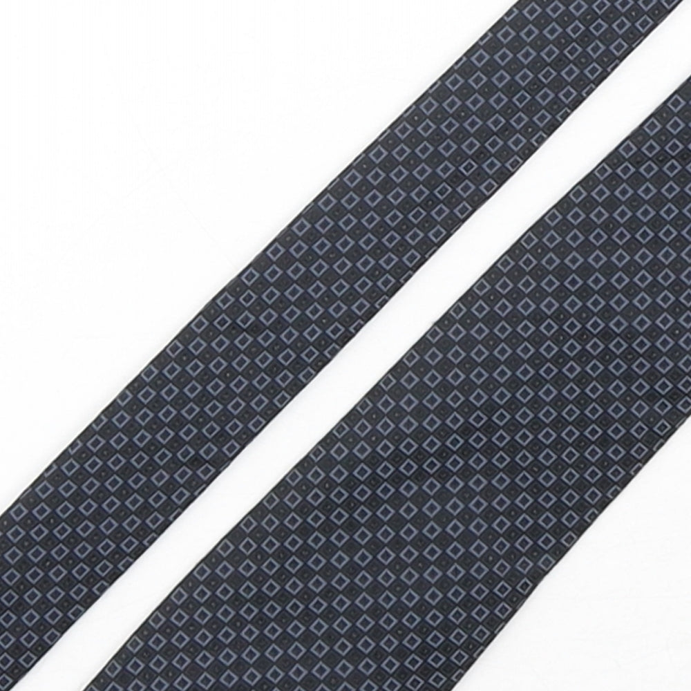 Marks and Spencer Mens Multicoloured Plaids & Checks Silk Pointed Tie One Size