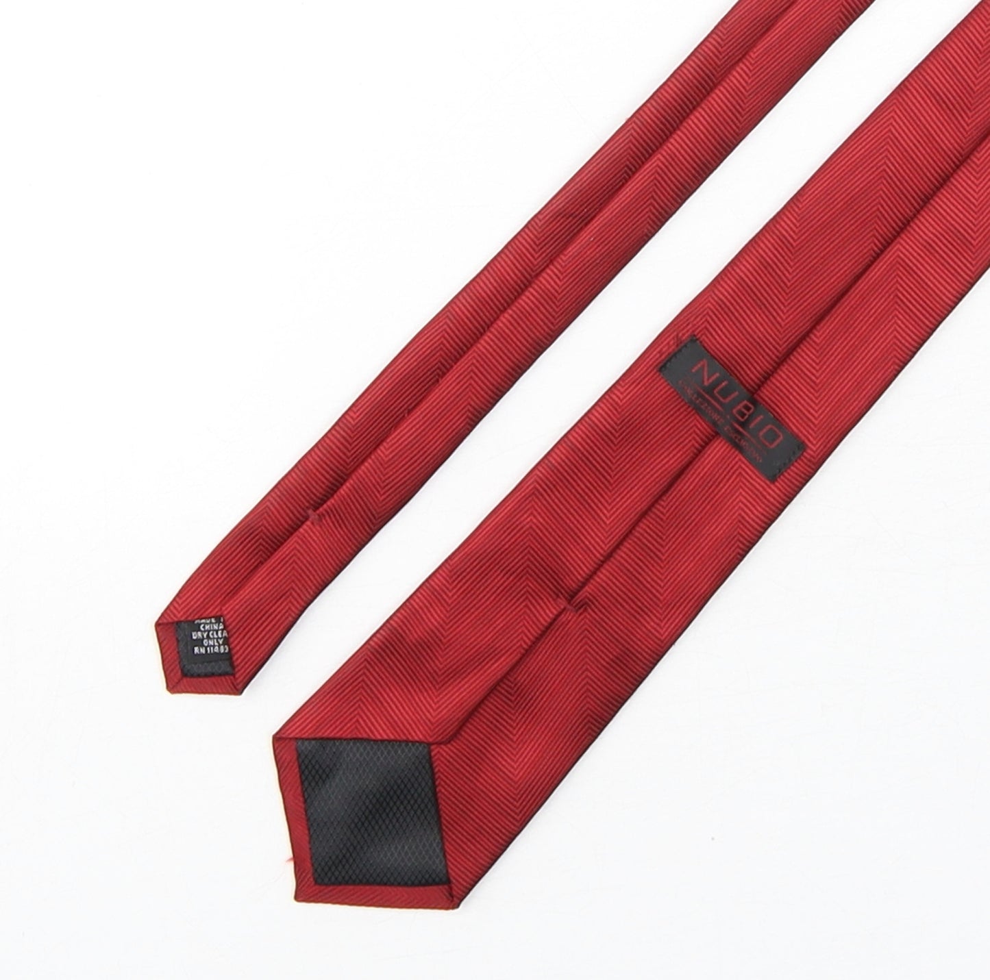 Nubio Mens Red  Polyester Pointed Tie One Size