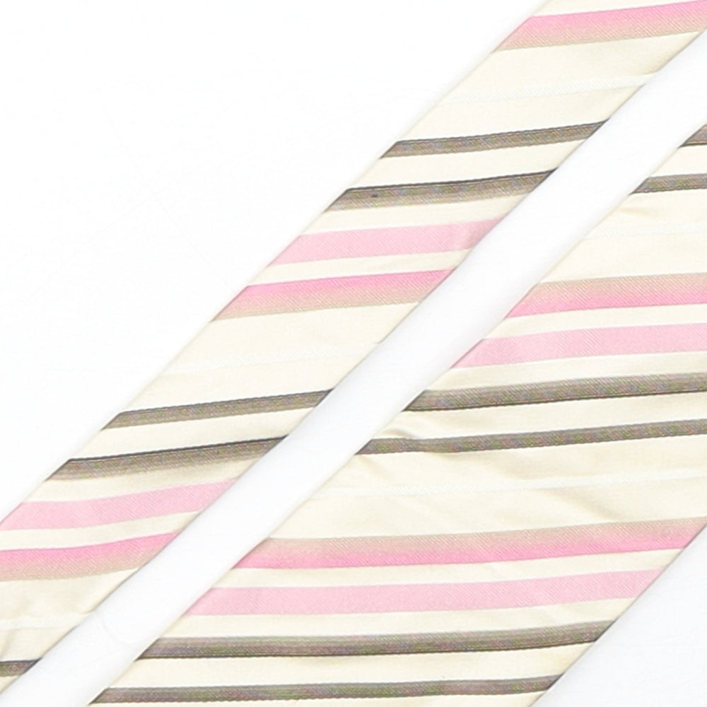 River Island Mens Multicoloured Striped Silk Pointed Tie One Size